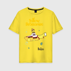 Женская футболка хлопок Oversize Yellow submarine