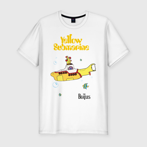 Мужская футболка хлопок Slim Yellow submarine, цвет белый