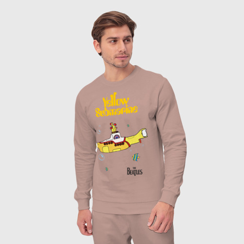 Мужской костюм хлопок Yellow submarine, цвет пыльно-розовый - фото 5