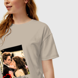 Женская футболка хлопок Oversize Twilight 1 - фото 2