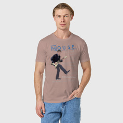 Мужская футболка хлопок Доктор Хаус с гитарой - фото 2