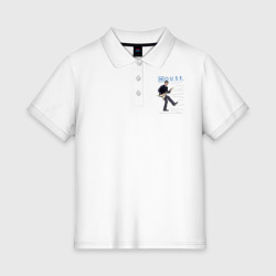 Женское поло хлопок Доктор Хаус с гитарой