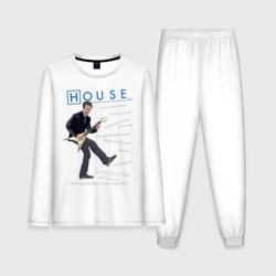 Мужская пижама с лонгсливом хлопок Доктор Хаус с гитарой