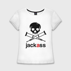 Женская футболка хлопок Slim Jackass Чудаки