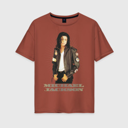 Женская футболка хлопок Oversize Michael Jackson 4