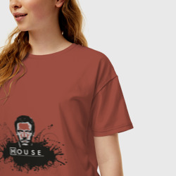 Женская футболка хлопок Oversize House 5 - фото 2