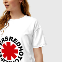 Женская футболка хлопок Oversize Red Hot Chili Peppers - фото 2