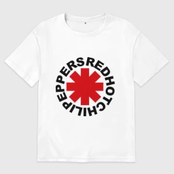 Женская футболка хлопок Oversize Red Hot Chili Peppers