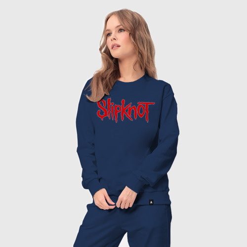 Женский костюм хлопок Slipknot 1, цвет темно-синий - фото 5