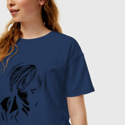 Женская футболка хлопок Oversize Death Note - фото 2