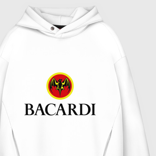 Мужское худи Oversize хлопок Bacardi, цвет белый - фото 4