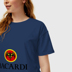 Женская футболка хлопок Oversize Bacardi - фото 2
