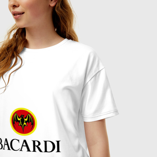 Женская футболка хлопок Oversize Bacardi - фото 3