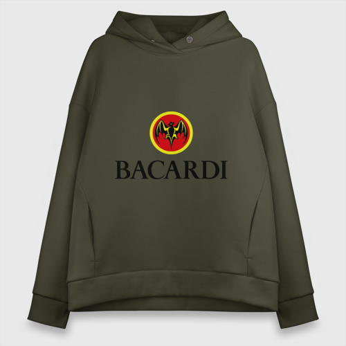 Женское худи Oversize хлопок Bacardi, цвет хаки