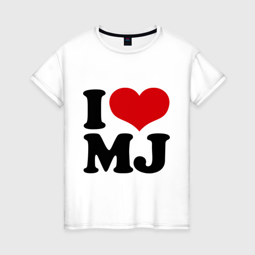 Женская футболка хлопок I LOVE MJ