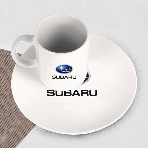 Набор: тарелка + кружка Subaru - фото 3