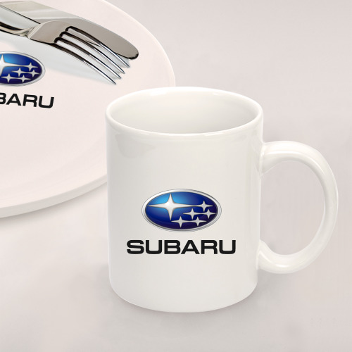 Набор: тарелка + кружка Subaru - фото 2