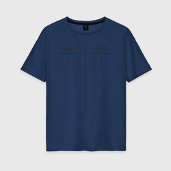 House 7 – Женская футболка хлопок Oversize с принтом купить со скидкой в -16%