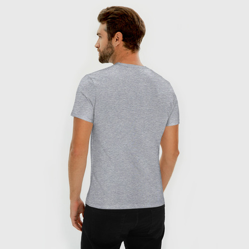 Мужская футболка хлопок Slim Новолуние 2, цвет меланж - фото 4