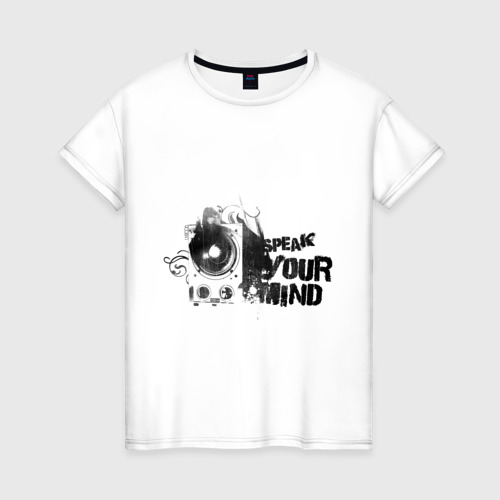 Женская футболка хлопок Speak your mind