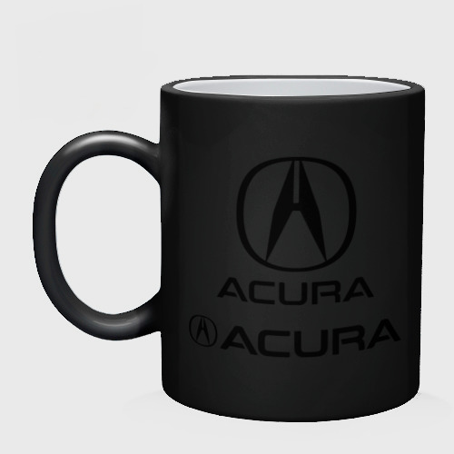 Кружка хамелеон Acura, цвет белый + черный - фото 3