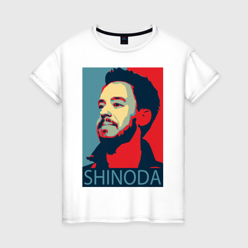 Женская футболка хлопок Mike Shinoda, цвет белый