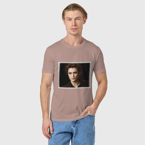 Мужская футболка хлопок Новолуние (6), цвет пыльно-розовый - фото 3