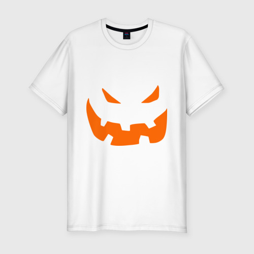 Мужская футболка хлопок Slim Halloween smile