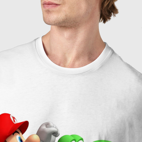 Мужская футболка хлопок Mario, цвет белый - фото 6