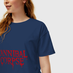 Женская футболка хлопок Oversize Cannibal Corpse - фото 2