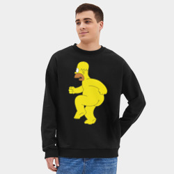 Мужской свитшот oversize без начеса хлопок Gomer голый - фото 2