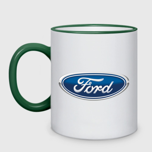 Кружка двухцветная Ford, цвет Кант зеленый