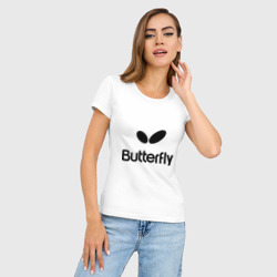Женская футболка хлопок Slim Butterfly - фото 2
