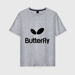 Женская футболка хлопок Oversize Butterfly