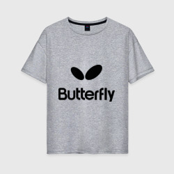 Butterfly – Женская футболка хлопок Oversize с принтом купить со скидкой в -16%