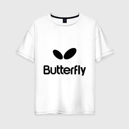 Женская футболка хлопок Oversize Butterfly