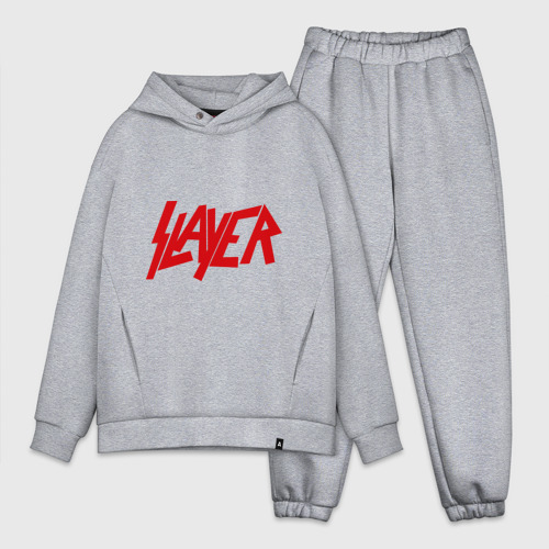 Мужской костюм oversize хлопок Slayer, цвет меланж