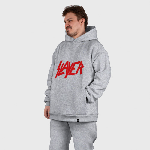 Мужской костюм oversize хлопок Slayer, цвет меланж - фото 7