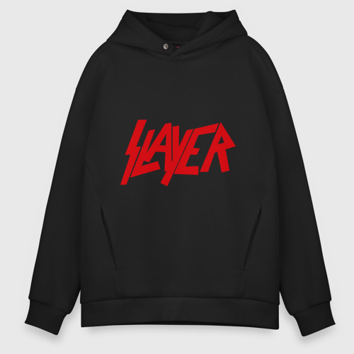 Мужское худи Oversize хлопок Slayer, цвет черный