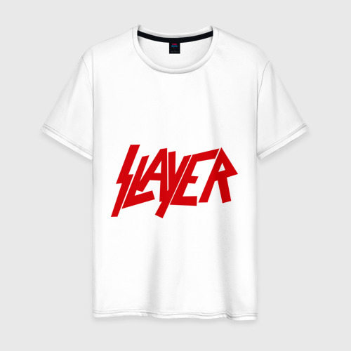 Мужская футболка из хлопка с принтом Slayer, вид спереди №1