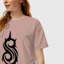 Женская футболка хлопок Oversize Slipknot 2 - фото 2