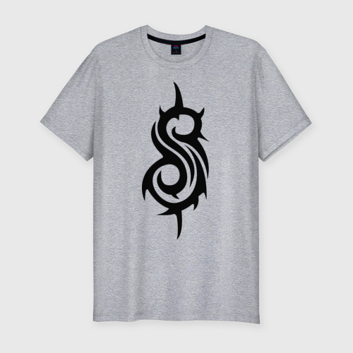 Мужская футболка хлопок Slim Slipknot 2, цвет меланж
