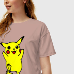 Женская футболка хлопок Oversize Покемоны5 - фото 2