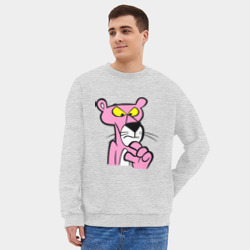 Мужской свитшот oversize без начеса хлопок Розовая пантера 3 - фото 2
