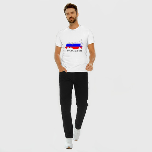 Мужская футболка хлопок Slim россия - фото 5