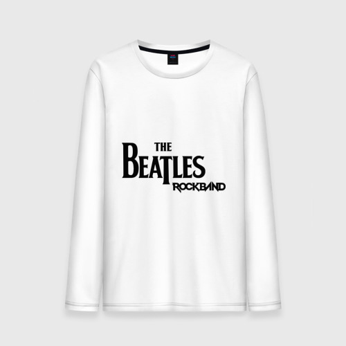 Мужской лонгслив хлопок The Beatles (2), цвет белый