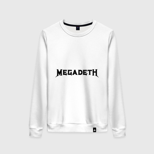 Женский свитшот хлопок Megadeth, цвет белый