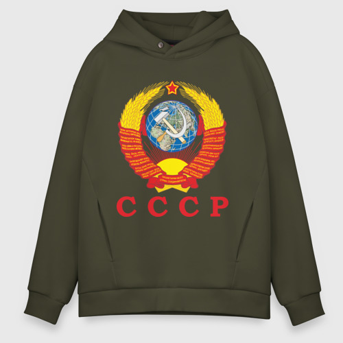 Мужское худи Oversize хлопок USSR, цвет хаки