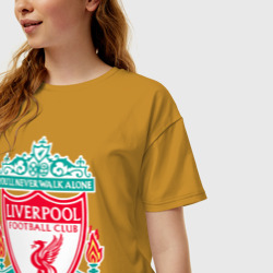 Женская футболка хлопок Oversize Liverpool - фото 2