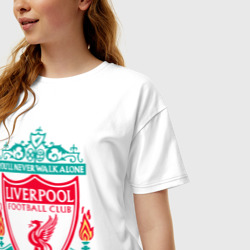 Женская футболка хлопок Oversize Liverpool - фото 2